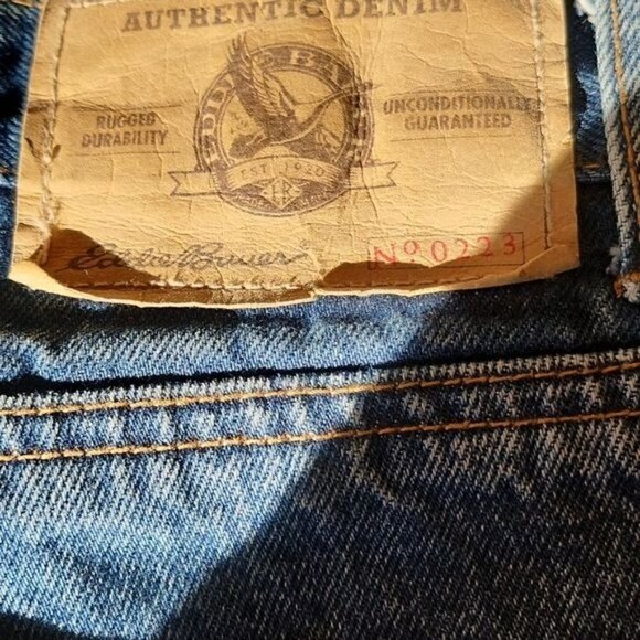 Eddie Bauer Relaxed Fit Flannel Lined Insulated Pocketed High Rise Sz 34x32 Jean - Picture 8 of 13